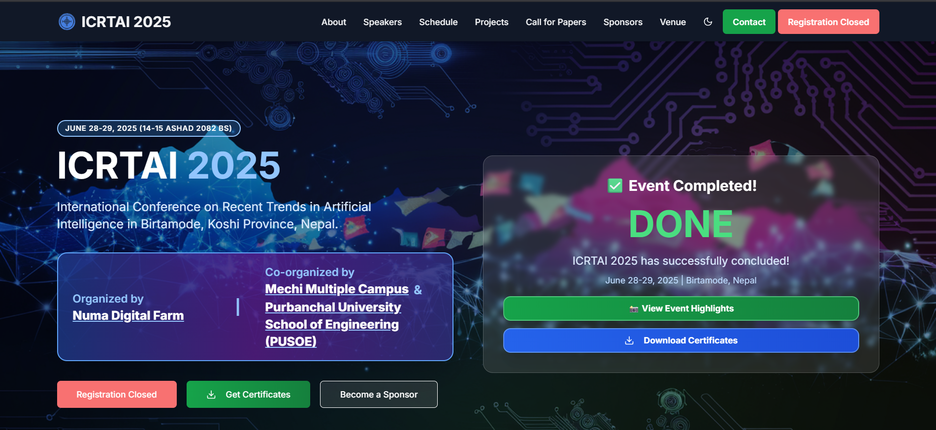 ICRTAI Conference Website – image 1